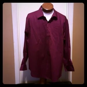 Burgundy Kenneth Cole reaction dress shirt